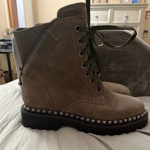 Vince Camuto studded suede combat boots. Size 7.5.